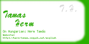tamas herm business card